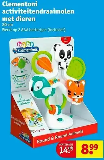 Kruidvat Clementoni activiteitendraaimolen met dieren aanbieding