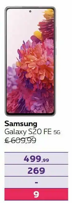 Proximus Samsung galaxy s20 fe 5g aanbieding