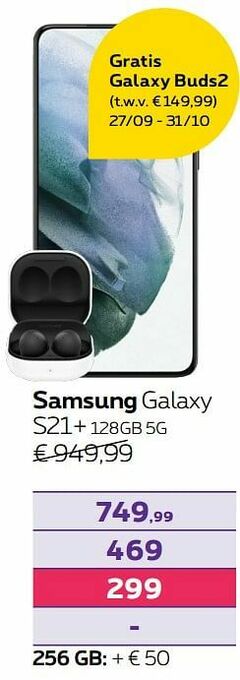 Proximus Samsung galaxy s21+ 128gb 5g aanbieding