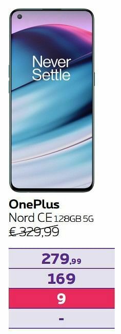 Proximus Oneplus nord ce 128gb 5g aanbieding