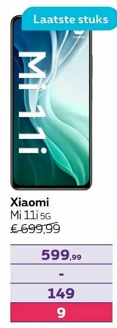 Proximus Xiaomi mi 11i 5g aanbieding