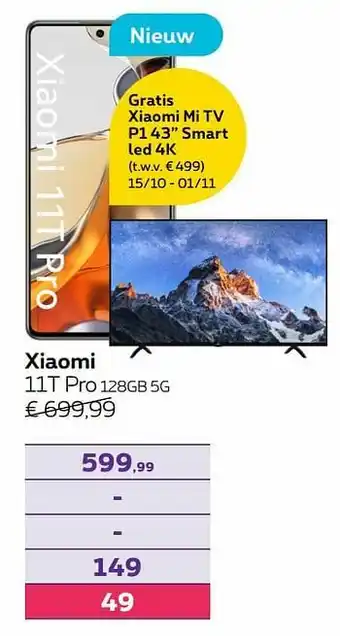 Proximus Xiaomi 11t pro 128gb 5g aanbieding