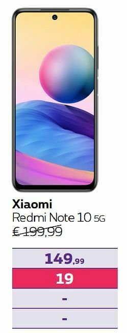 Proximus Xiaomi redmi note 10 5g aanbieding