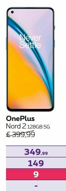Proximus Oneplus nord 2 128gb 5g aanbieding