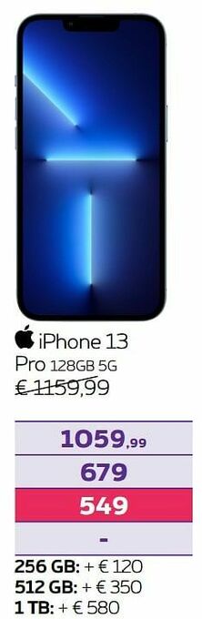 Proximus Apple iphone 13 pro 128gb 5g aanbieding