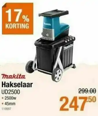 Cevo Makita hakselaar ud2500 aanbieding