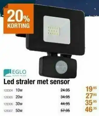 Cevo Led straler met sensor 10w aanbieding