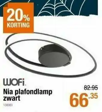 Cevo Nia plafondlamp zwart aanbieding