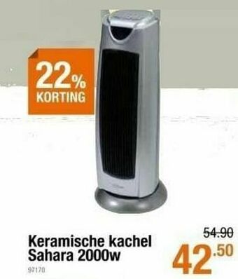 Cevo Keramische kachel sahara 2000w aanbieding