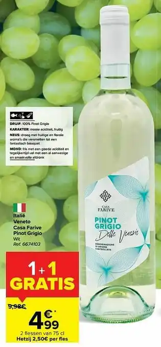 Italië veneto casa farive pinot grigio wit