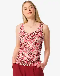 HEMA HEMA Dames Tanktop Anouk Rib Rood (rood) aanbieding
