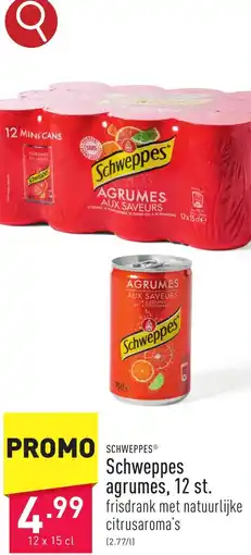 ALDI Schweppes agrumes, 12 x 15cl aanbieding