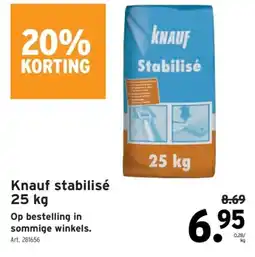 GAMMA Knauf stabilisé 25 kg aanbieding