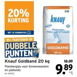 GAMMA Knauf Goldband 20 kg aanbieding