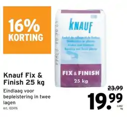 GAMMA Knauf Fix & Finish 25 kg aanbieding