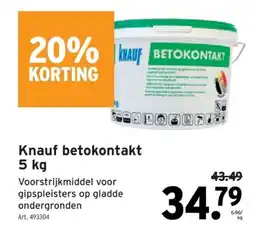 GAMMA Knauf betokontakt 5 kg aanbieding