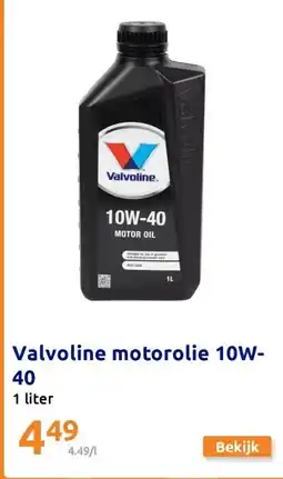 Action Valvoline motorolie 10W-40 1 liter aanbieding