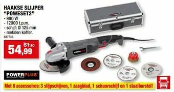 Hubo Powerplus haakse slijper poweset2 aanbieding