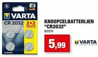 Knoopcelbatterijen cr2032
