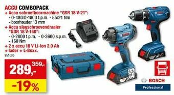 Hubo Bosch accu combopack aanbieding