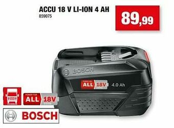 Hubo Bosch accu 18 v li-ion 4 ah aanbieding