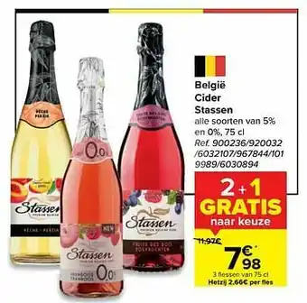 Carrefour België cider stassen aanbieding