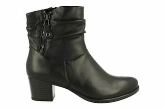 Berca Shoes Caprice Enkellaars Dames Comfort G Breedte - Zwart aanbieding