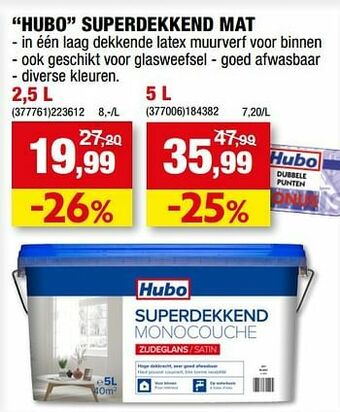 Hubo Hubo superdekkend mat aanbieding