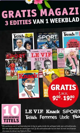 Kruidvat Gratis Magazi aanbieding