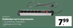 Lidl Stekkerdoos met 6 stopcontacten aanbieding