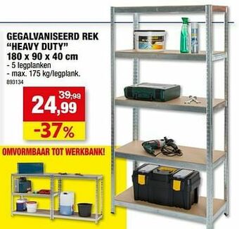 Hubo Gegalvaniseerd rek heavy duty aanbieding