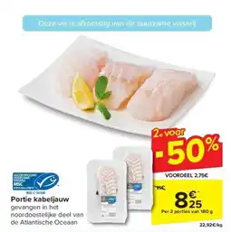 Carrefour Portie kabeljauw aanbieding