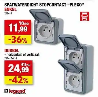 Spatwaterdicht stopcontact plexo enkel stopcontact plexo enkel