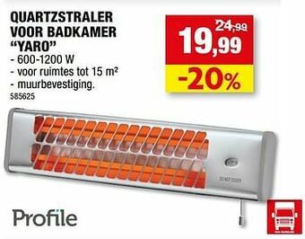 Hubo Profile quartzstraler voor badkamer yaro aanbieding