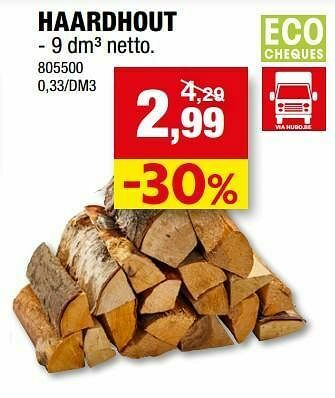 Hubo Haardhout aanbieding