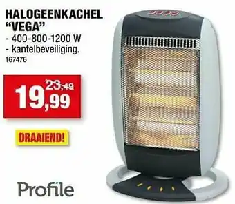 Hubo Profile halogeenkachel vega aanbieding