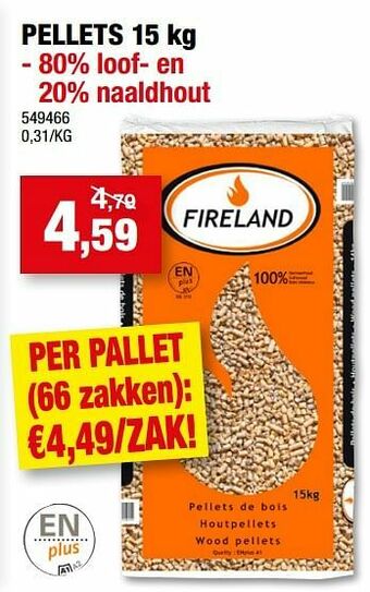 Hubo Pellets - 80% loof- en 20% naaldhout aanbieding
