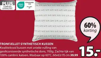 Jysk TRONFJELLET SYNTHETISCH KUSSEN aanbieding