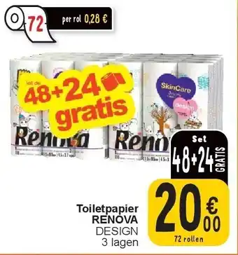 Cora Toiletpapier RENOVA aanbieding