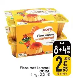 Cora Flans met karamel CORA aanbieding