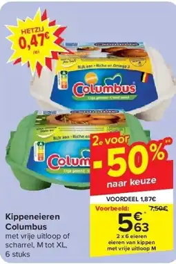 Carrefour Kippeneieren Columbus aanbieding