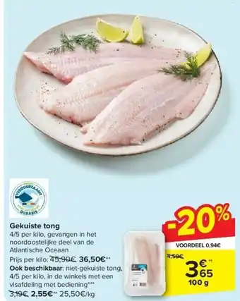 Carrefour Gekuiste tong aanbieding