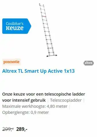 Coolblue Altrex TL Smart Up Active 1x13 aanbieding