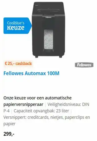 Fellowes Automax 100M