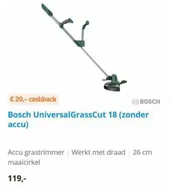 Coolblue Bosch UniversalGrassCut 18 (zonder accu) aanbieding