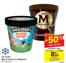 IJs in pot Ben & Jerry's en Magnum 2 x 465mL