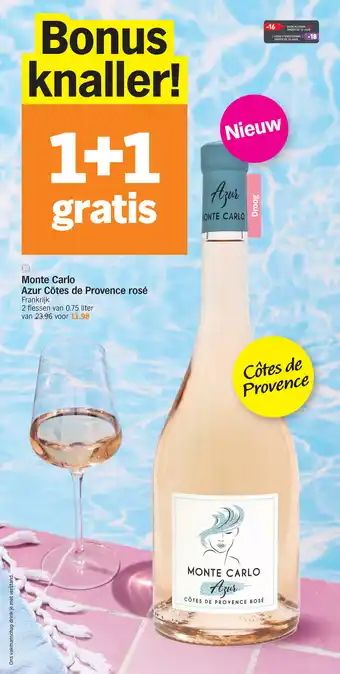 Albert Heijn Monte Carlo Azur Côtes de Provence rosé aanbieding