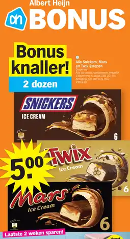 Alle Snickers, Mars en Twix ijsrepen