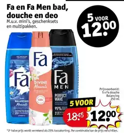 Kruidvat Fa en Fa Men bad, douche en deo aanbieding