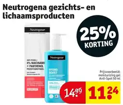 Kruidvat Neutrogena gezichts- en lichaamsproducten aanbieding